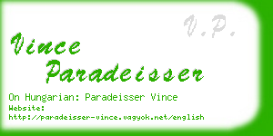 vince paradeisser business card